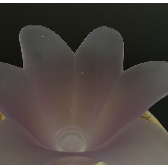 Partylite Purple Lilac Frosted Glass Tulip Large Candle Holder Vase - Picture 8 of 10